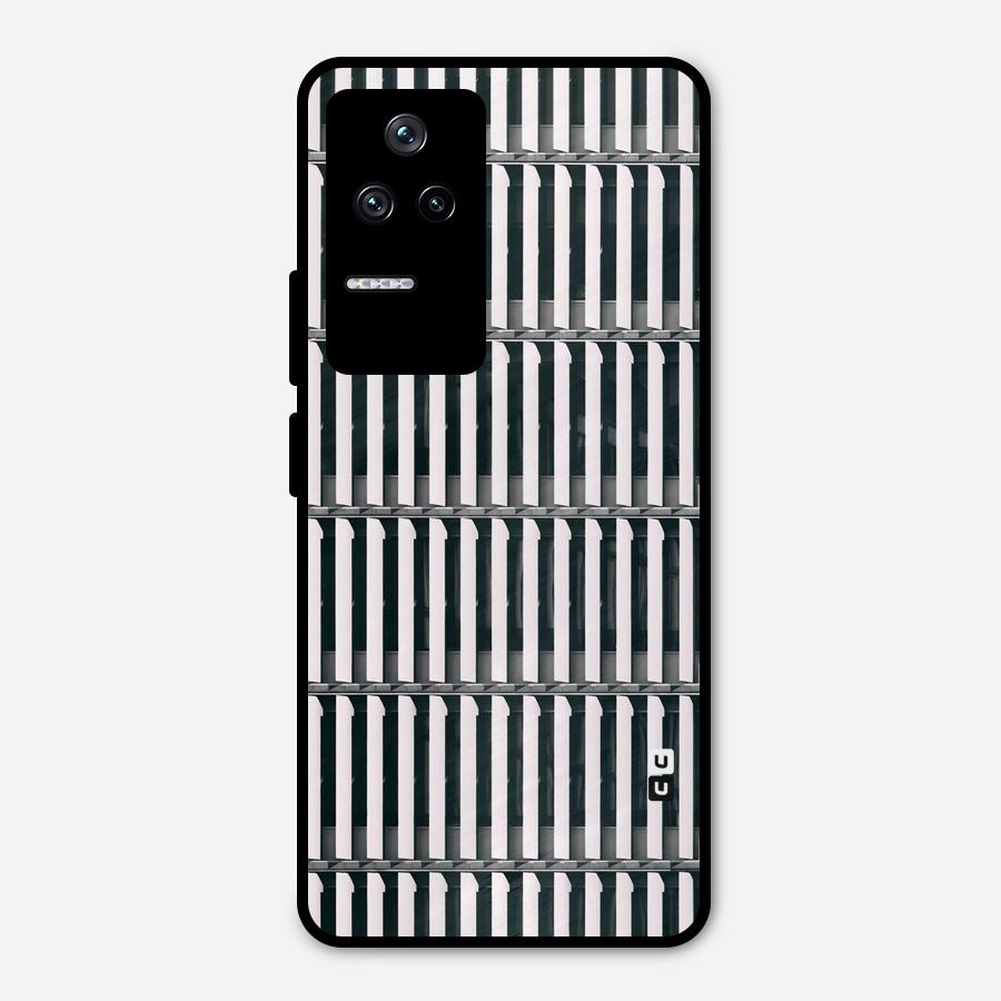 Dark Lines Pattern Metal Back Case for Poco F4 5G