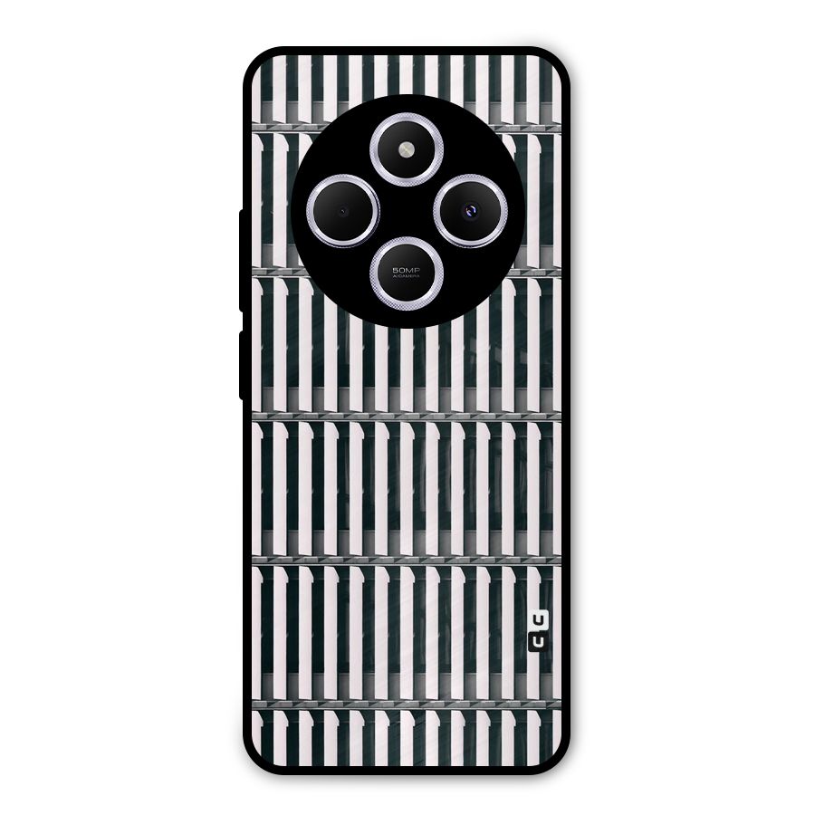 Dark Lines Pattern Metal Back Case for Poco M7