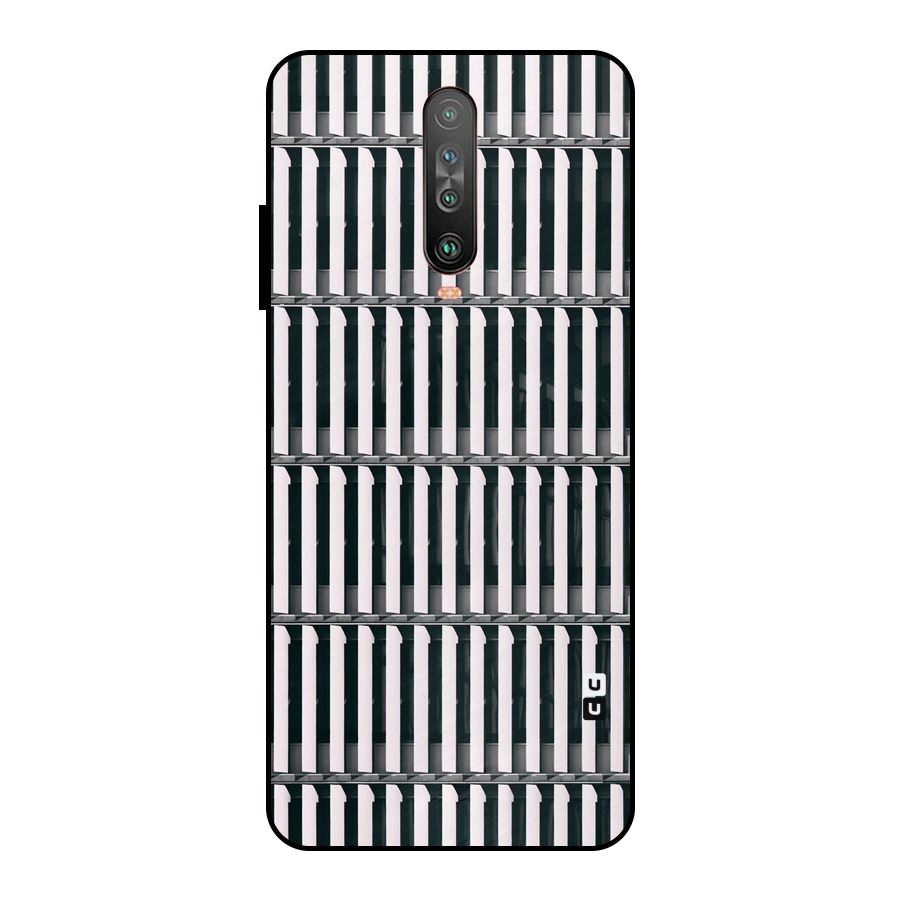 Dark Lines Pattern Metal Back Case for Poco X2