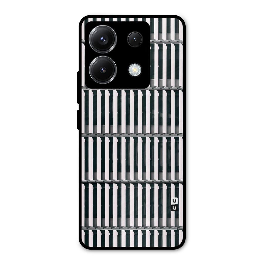 Dark Lines Pattern Metal Back Case for Poco X6