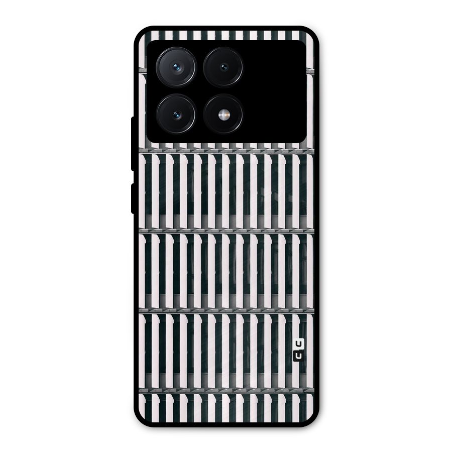 Dark Lines Pattern Metal Back Case for Poco X6 Pro