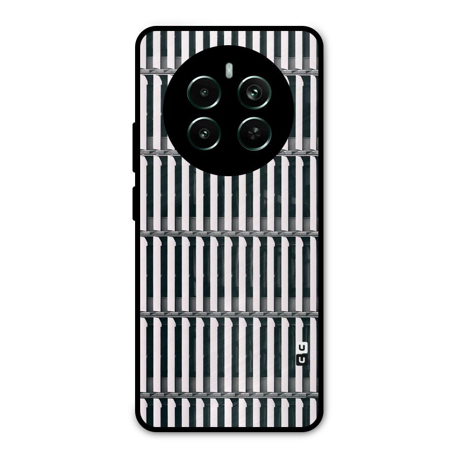 Dark Lines Pattern Metal Back Case for Realme 12 Pro Plus