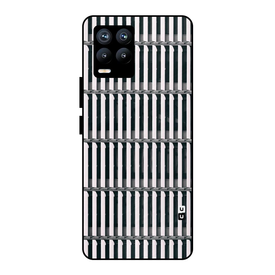 Dark Lines Pattern Metal Back Case for Realme 8 Pro