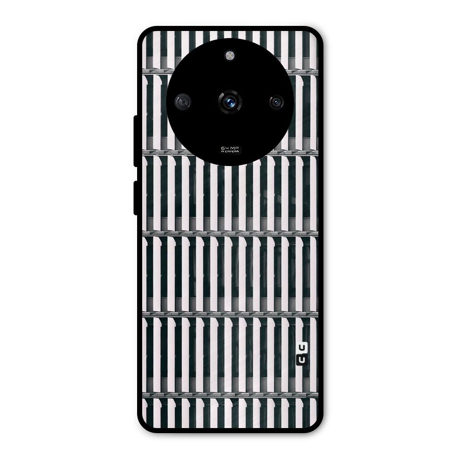 Dark Lines Pattern Metal Back Case for Realme Narzo 60 5G