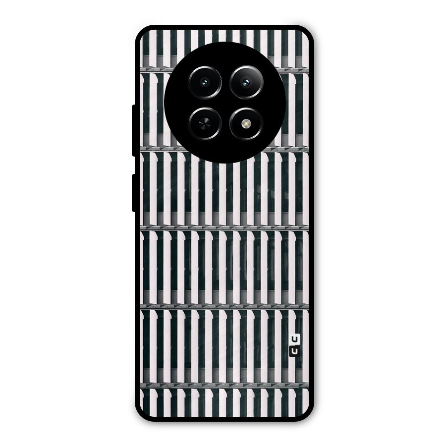 Dark Lines Pattern Metal Back Case for Realme Narzo N65