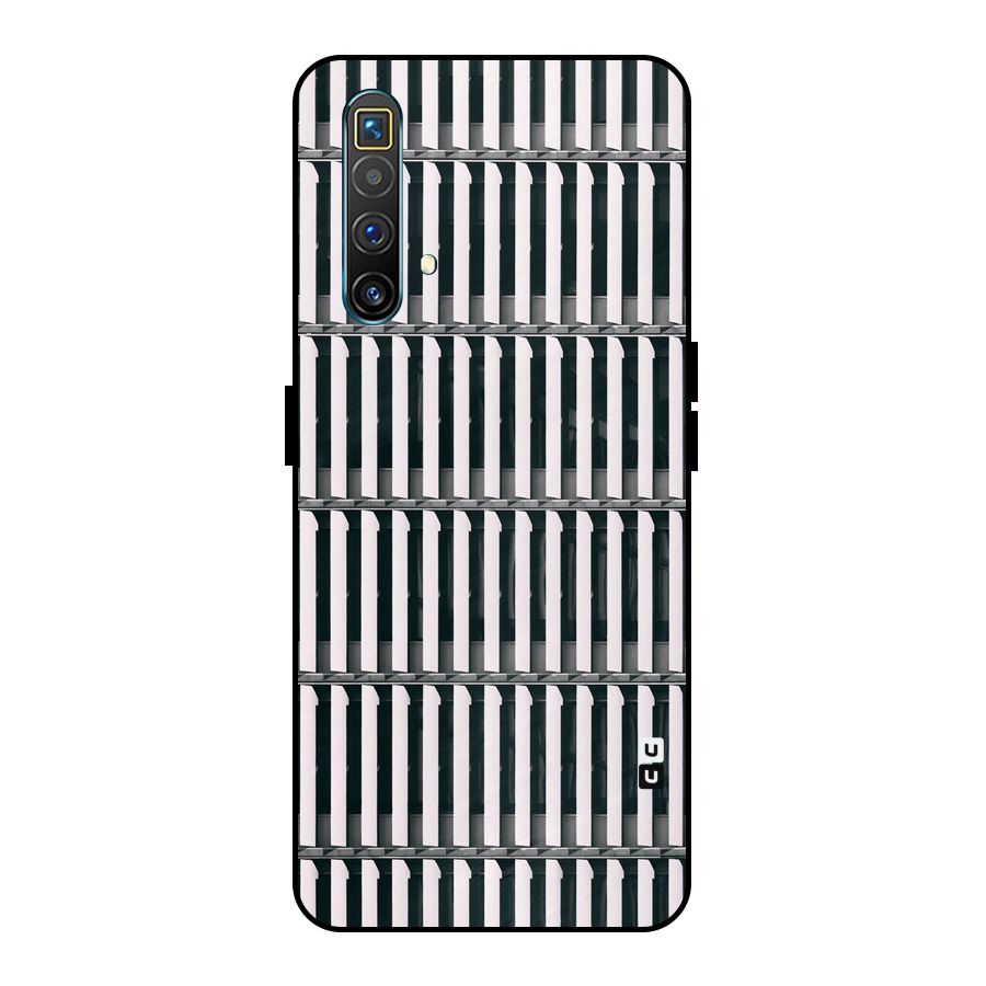 Dark Lines Pattern Metal Back Case for Realme X3