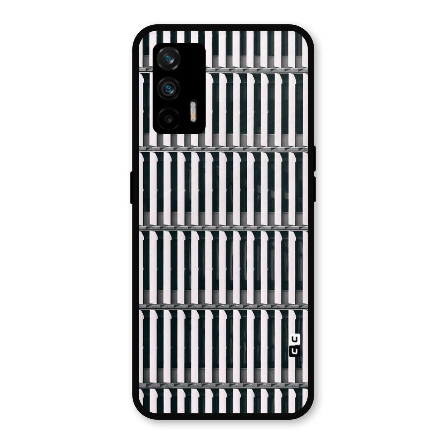 Dark Lines Pattern Metal Back Case for Realme X7 Max