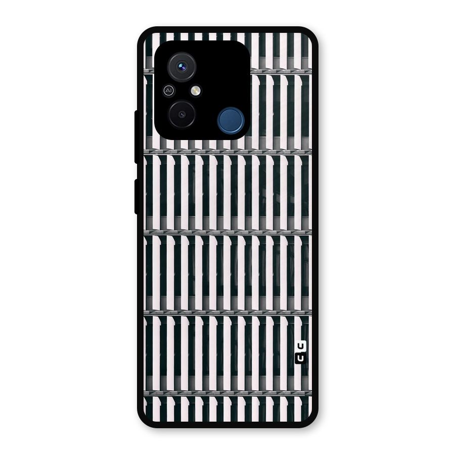 Dark Lines Pattern Metal Back Case for Redmi 12C