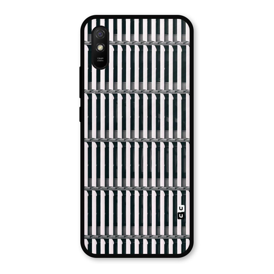 Dark Lines Pattern Metal Back Case for Redmi 9a