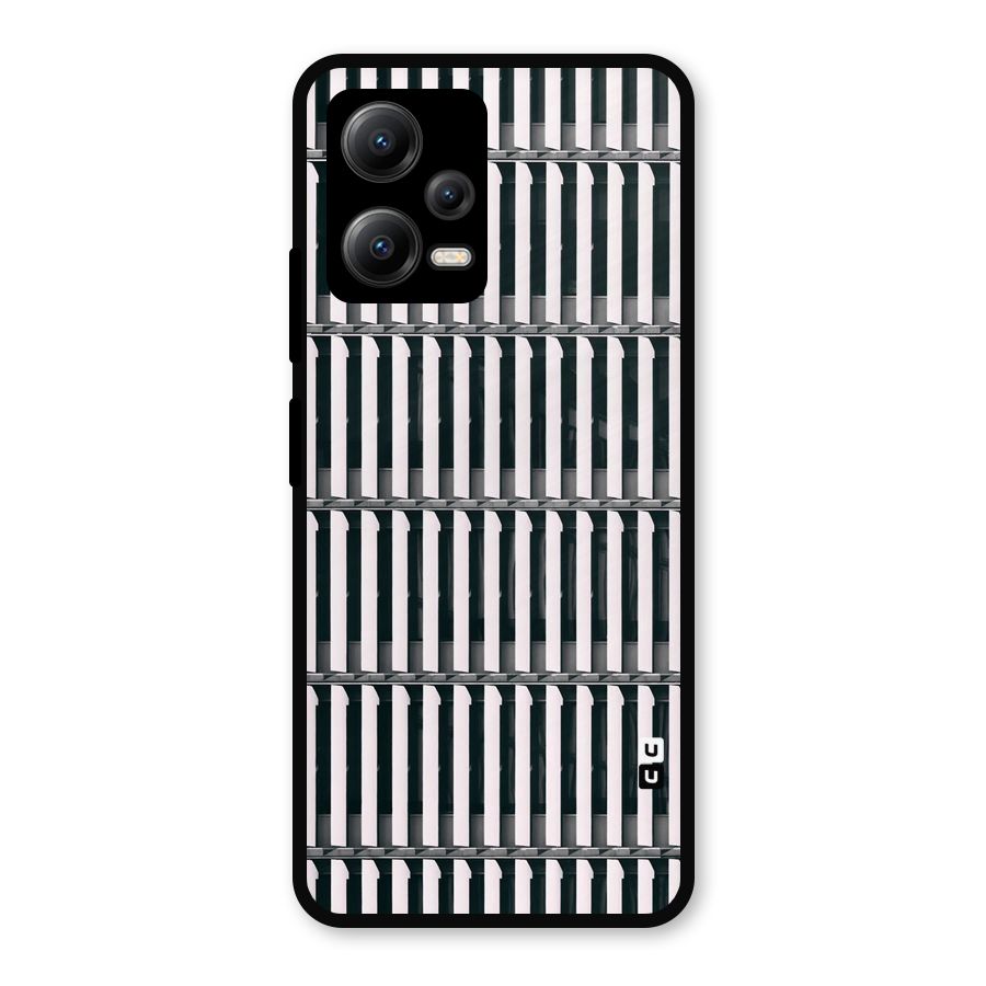 Dark Lines Pattern Metal Back Case for Redmi Note 12 5G