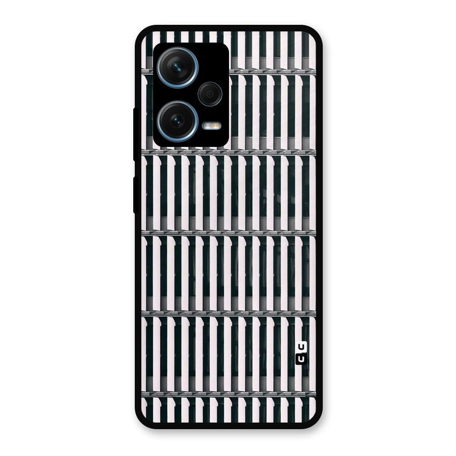Dark Lines Pattern Metal Back Case for Redmi Note 12 Pro Plus 5G