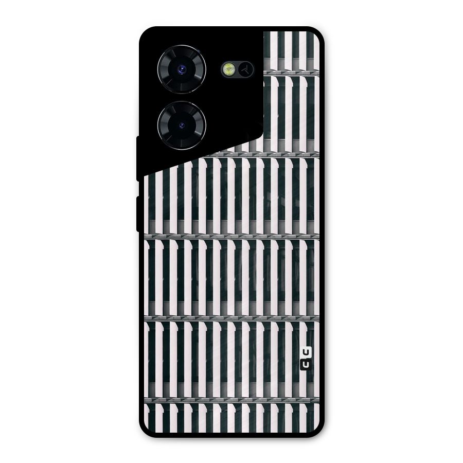 Dark Lines Pattern Metal Back Case for Tecno Pova 5 Pro 5G