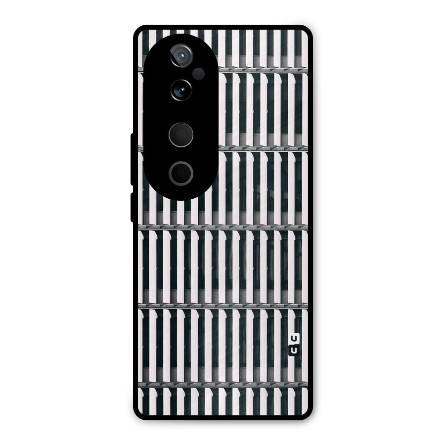 Dark Lines Pattern Metal Back Case for Vivo T3 Ultra