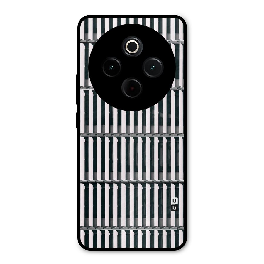Dark Lines Pattern Metal Back Case for Vivo T4