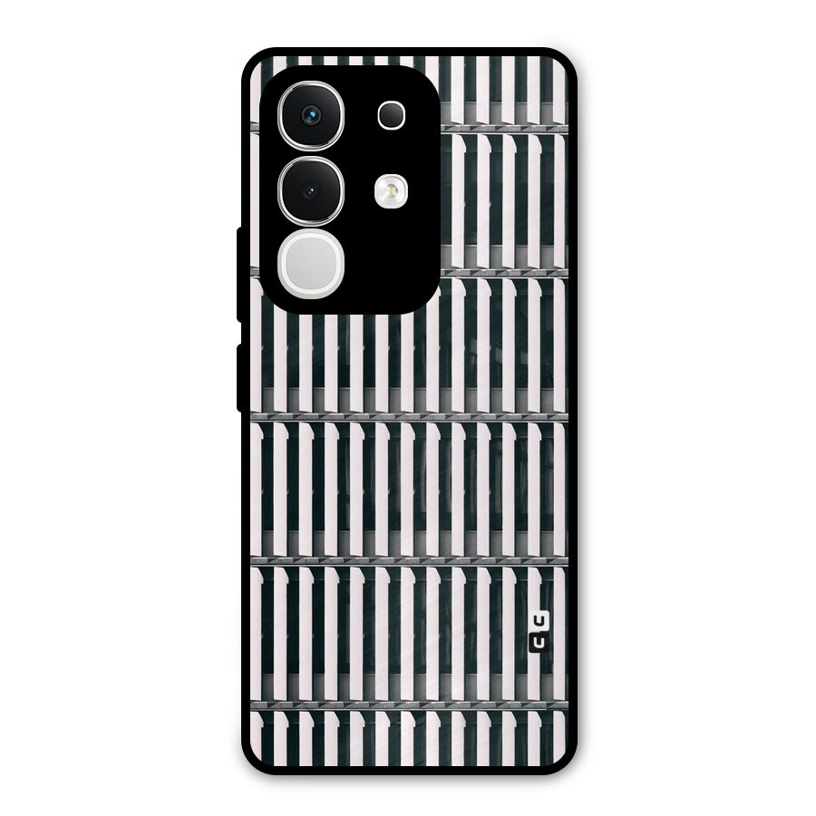 Dark Lines Pattern Metal Back Case for Vivo T4x