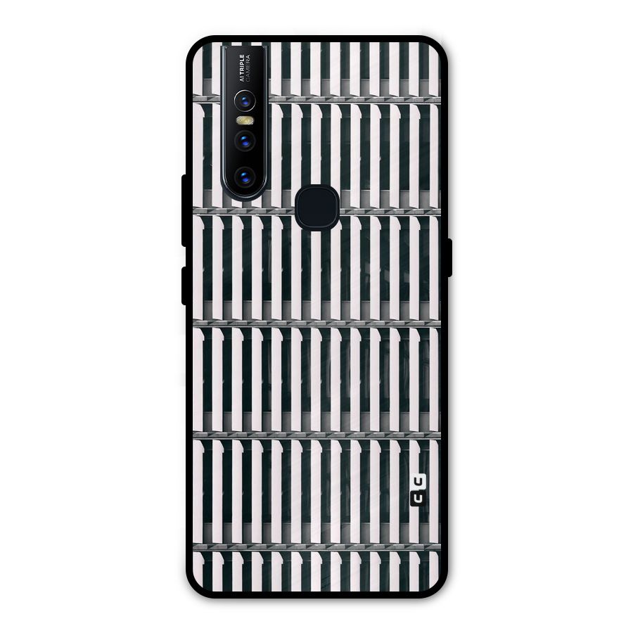 Dark Lines Pattern Metal Back Case for Vivo V15