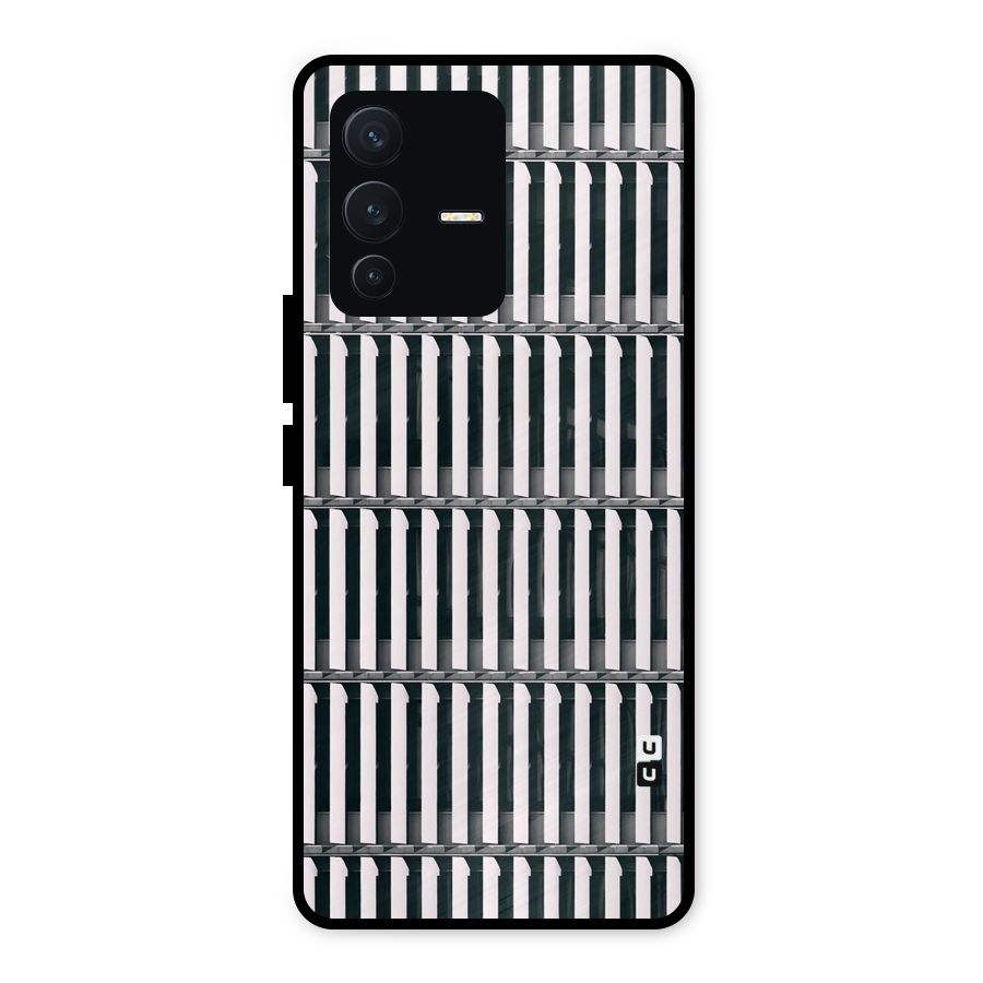 Dark Lines Pattern Metal Back Case for Vivo V23 5G