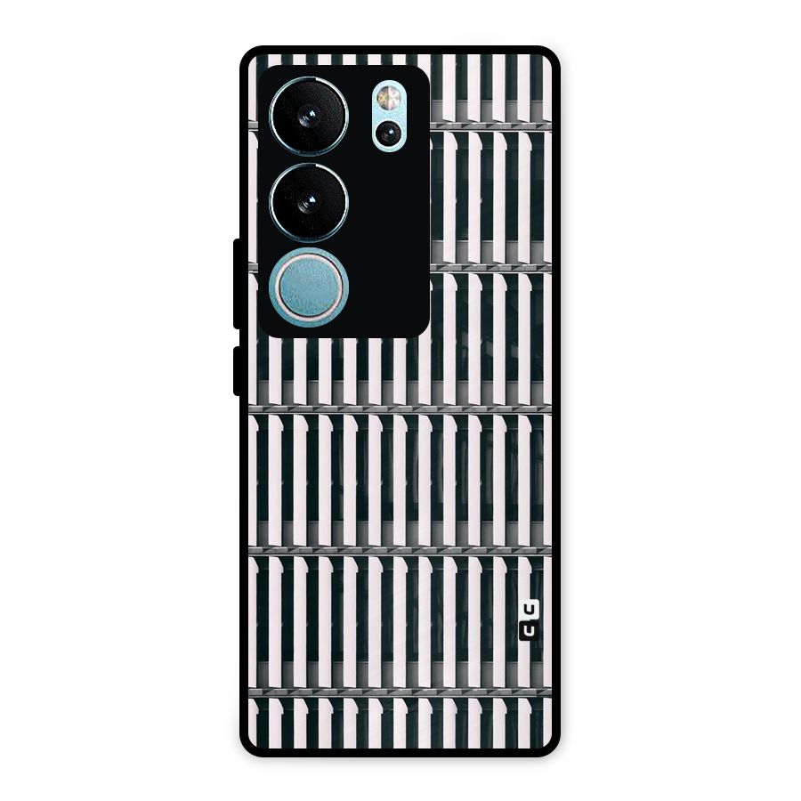 Dark Lines Pattern Metal Back Case for Vivo V29