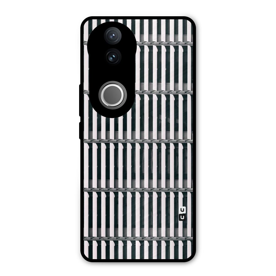 Dark Lines Pattern Metal Back Case for Vivo V50e