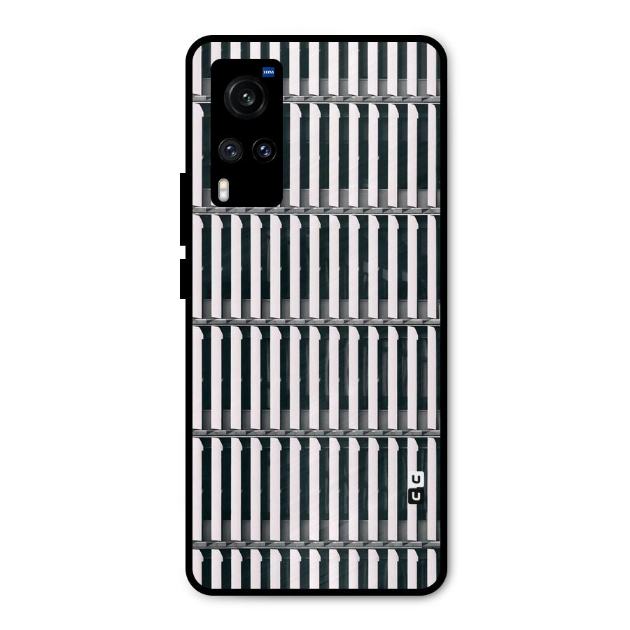 Dark Lines Pattern Metal Back Case for Vivo X60