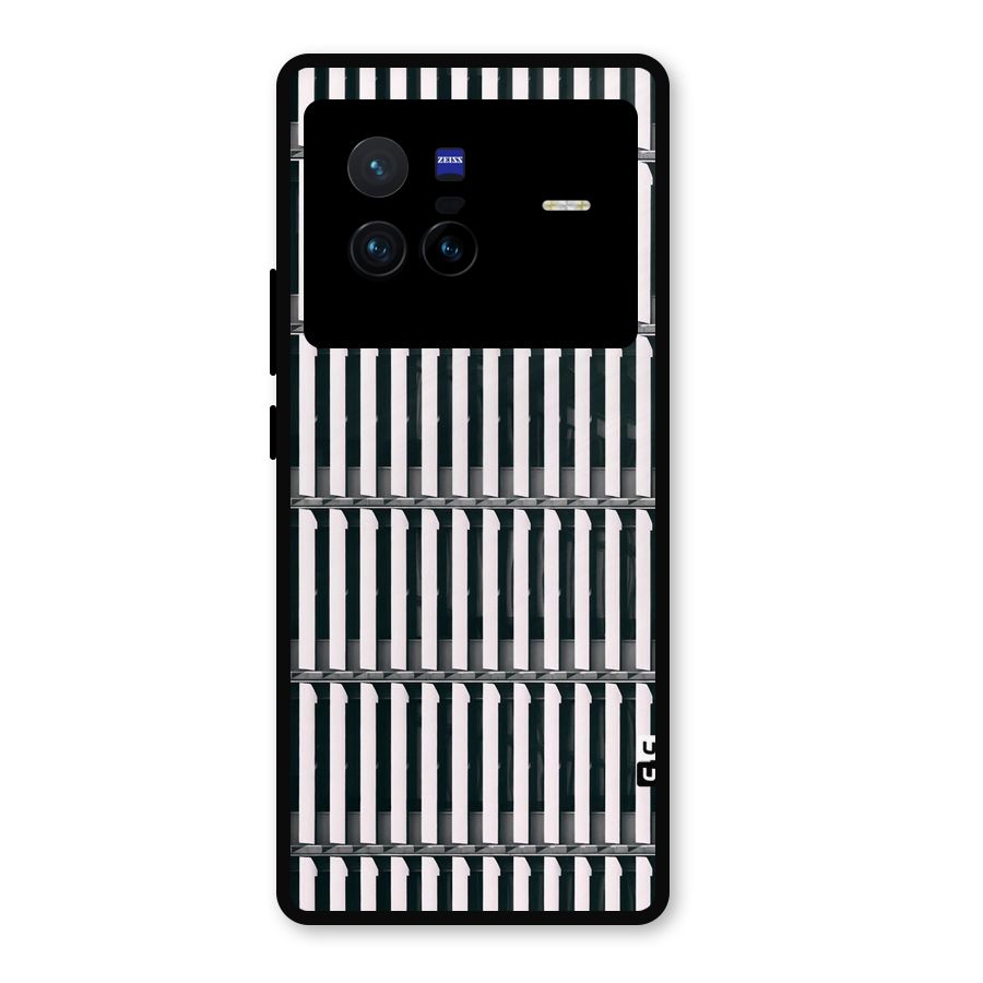Dark Lines Pattern Metal Back Case for Vivo X80