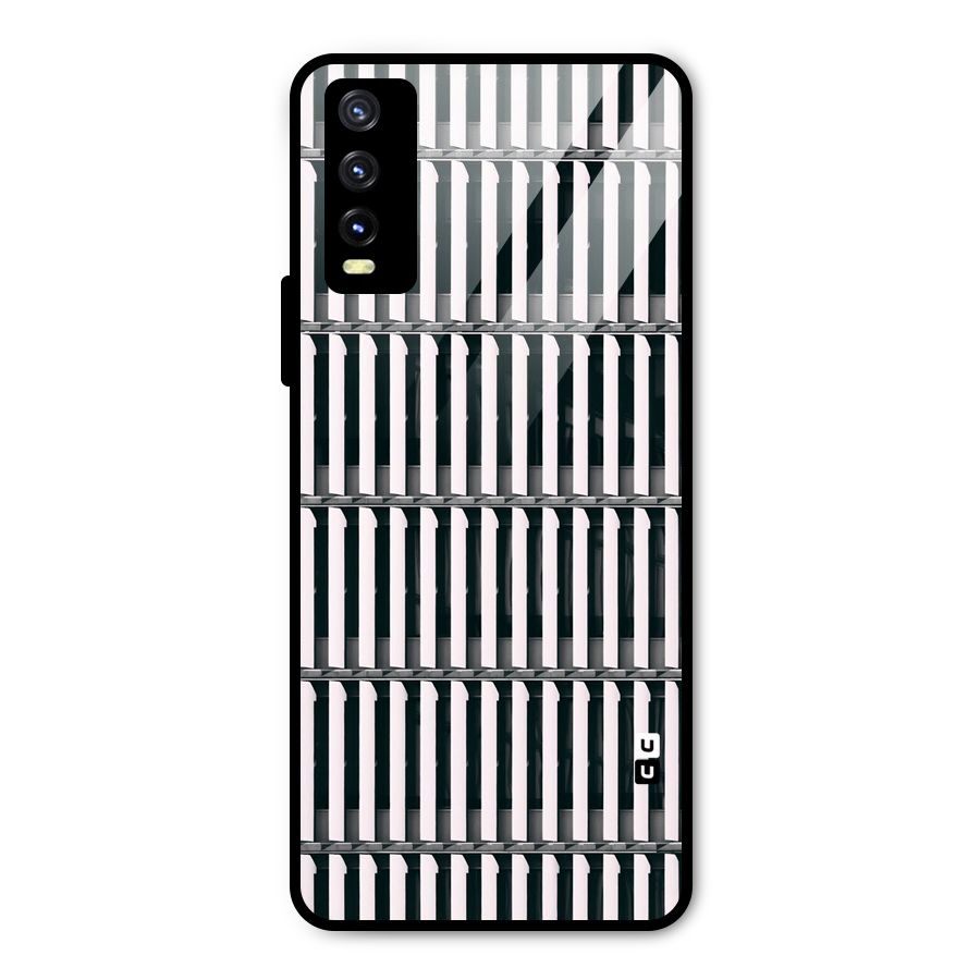 Dark Lines Pattern Metal Back Case for Vivo Y20
