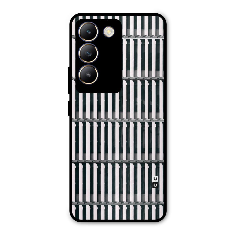 Dark Lines Pattern Metal Back Case for Vivo Y200e