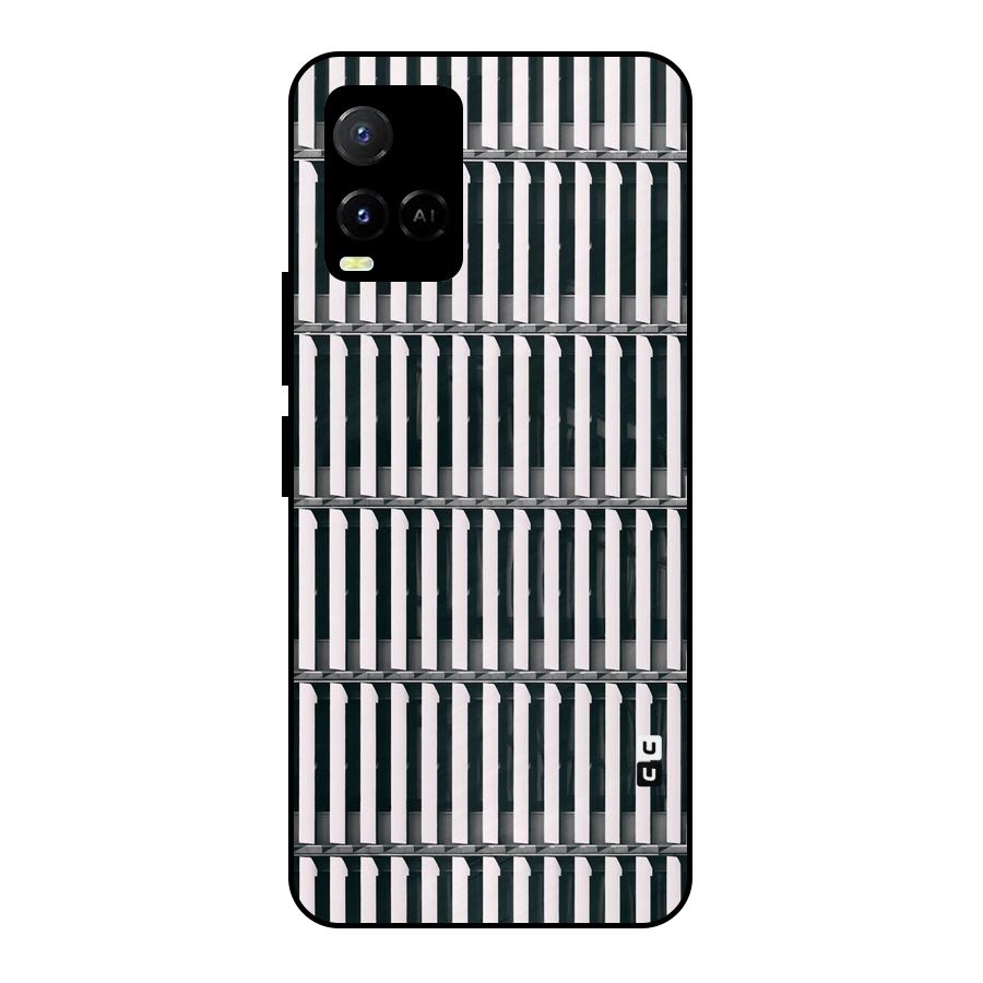 Dark Lines Pattern Metal Back Case for Vivo Y21T