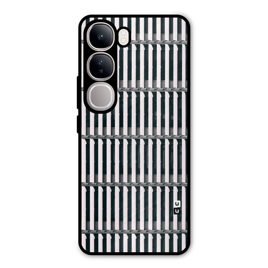 Dark Lines Pattern Metal Back Case for Vivo Y300