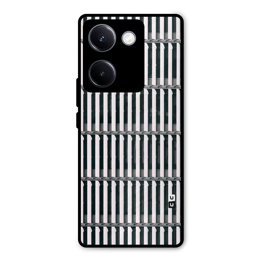 Dark Lines Pattern Metal Back Case for Vivo Y300 Plus