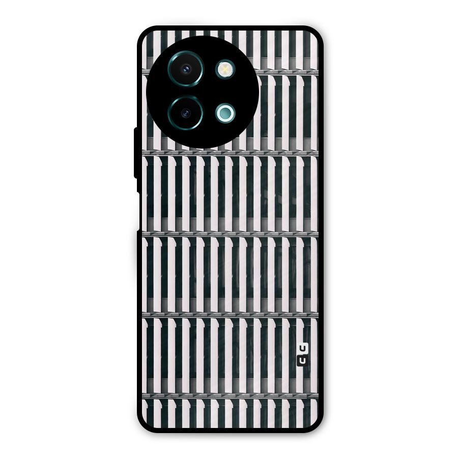 Dark Lines Pattern Metal Back Case for Vivo Y58