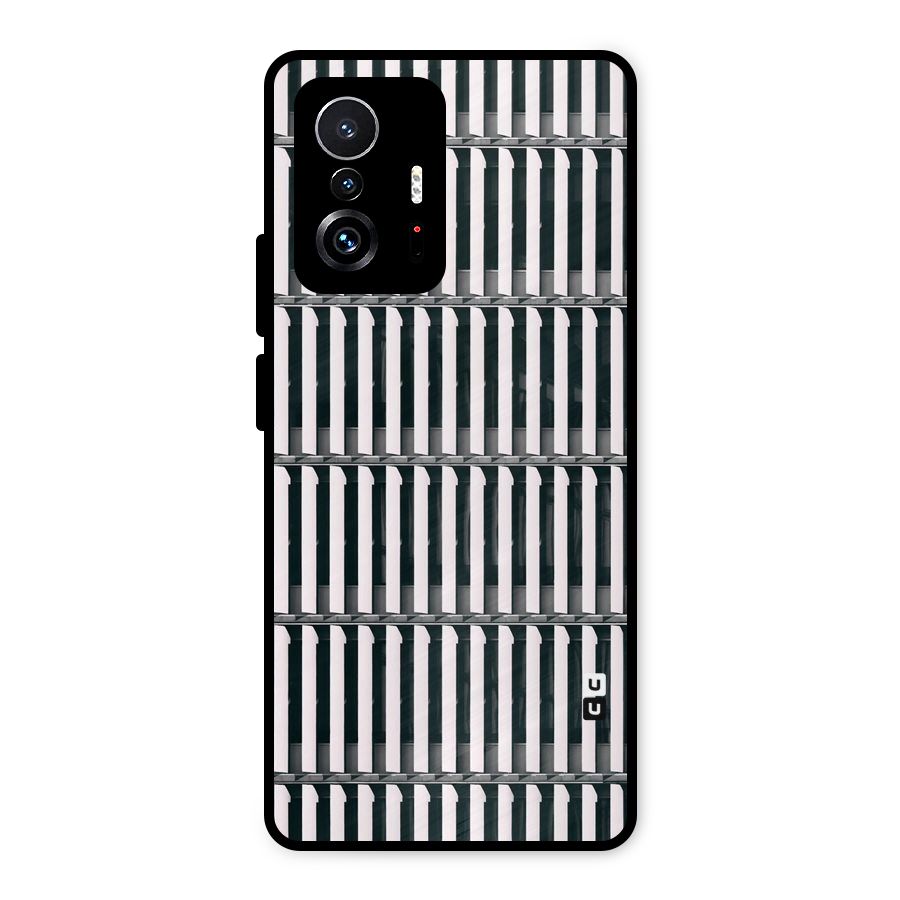 Dark Lines Pattern Metal Back Case for Xiaomi 11T Pro