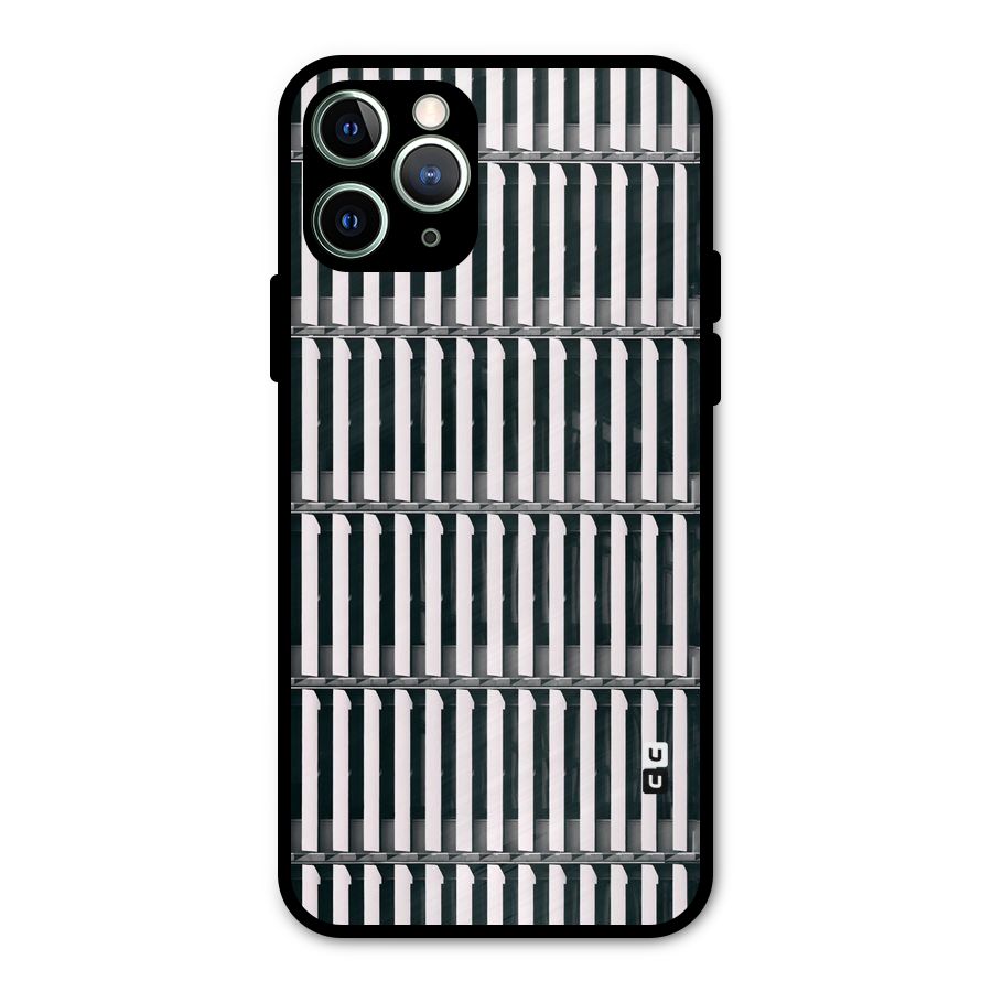 Dark Lines Pattern Metal Back Case for iPhone 11 Pro Max