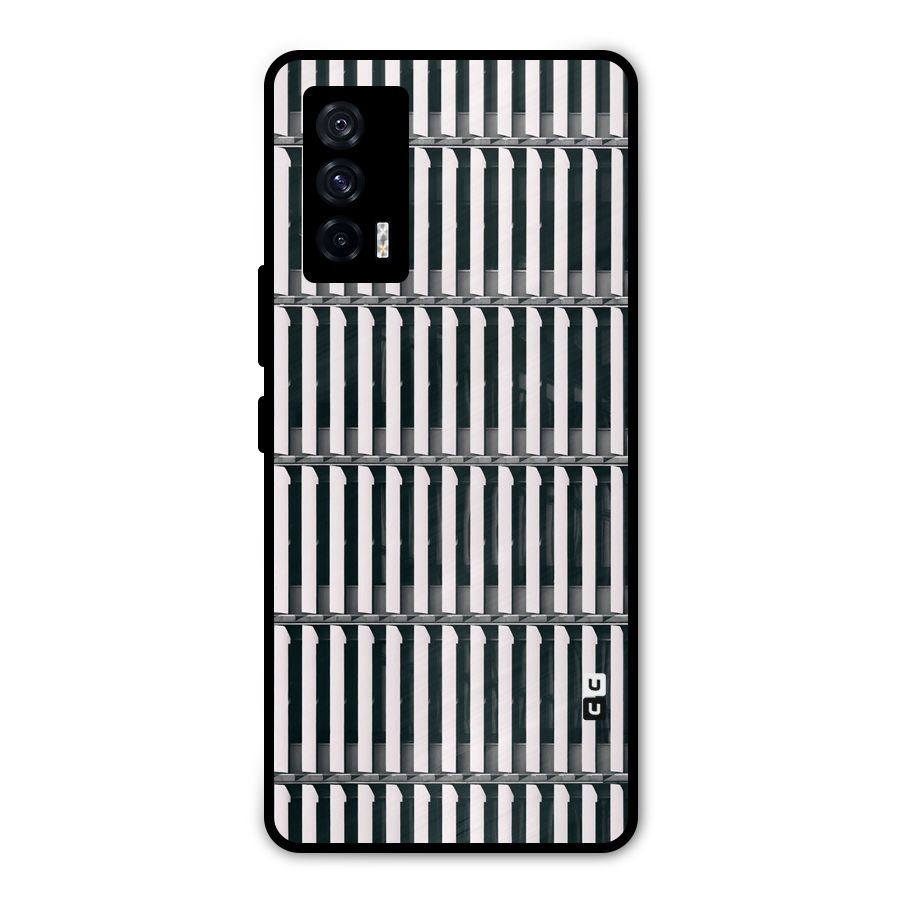 Dark Lines Pattern Metal Back Case for iQOO 7 5G