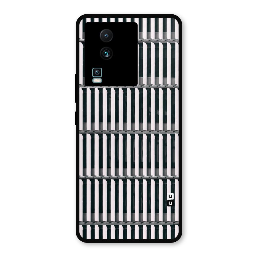 Dark Lines Pattern Metal Back Case for iQOO Neo 7