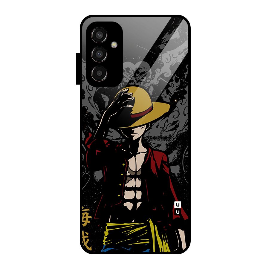 Dark Luffy Art Glass Back Case for Galaxy F13