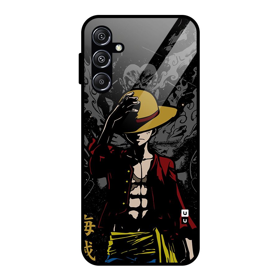 Dark Luffy Art Glass Back Case for Galaxy M34 5G