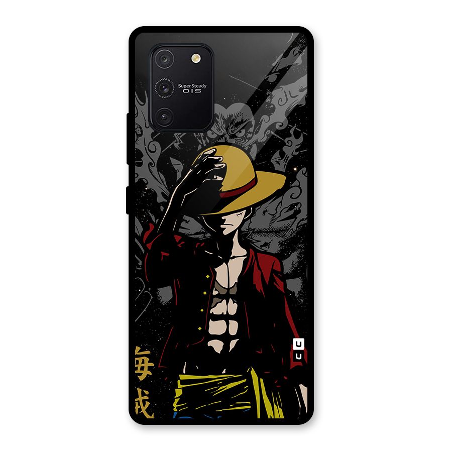 Dark Luffy Art Glass Back Case for Galaxy S10 Lite