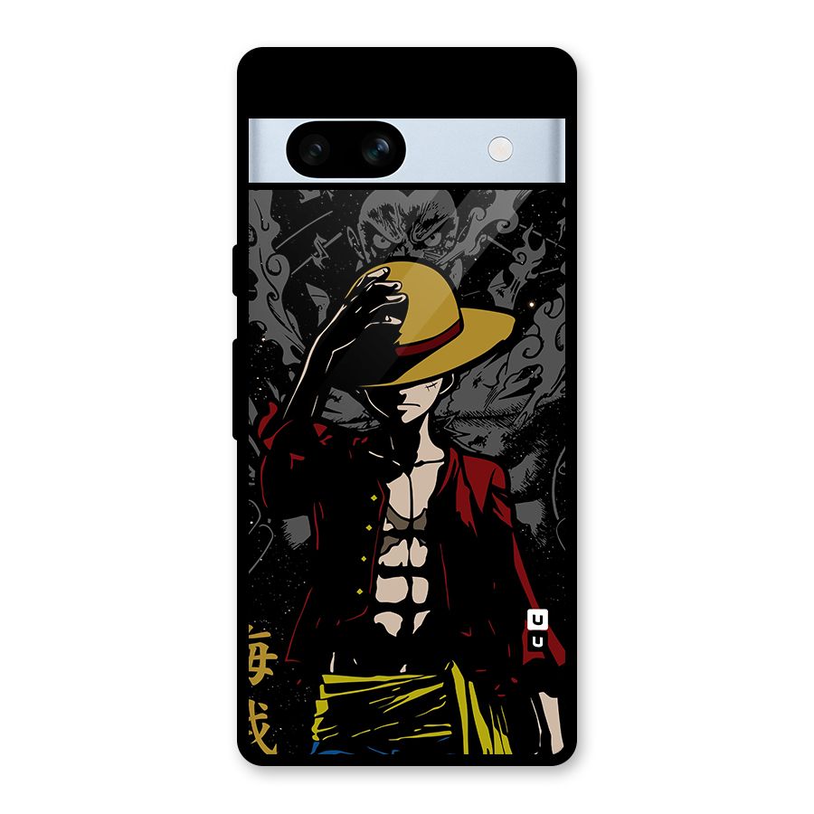 Dark Luffy Art Glass Back Case for Google Pixel 7a
