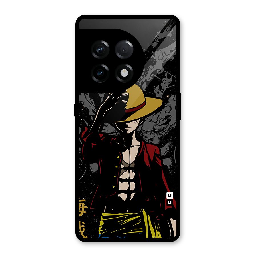 Dark Luffy Art Glass Back Case for OnePlus 11R