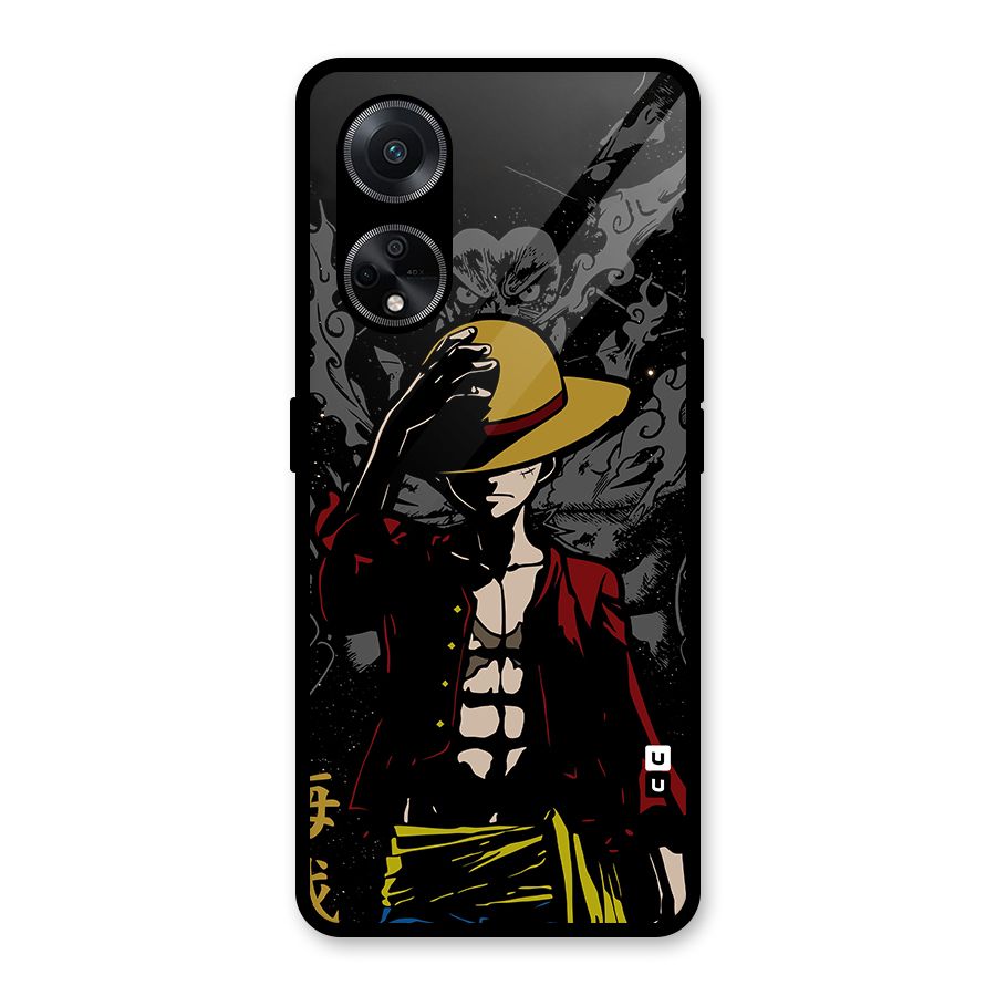 Dark Luffy Art Glass Back Case for Oppo F23
