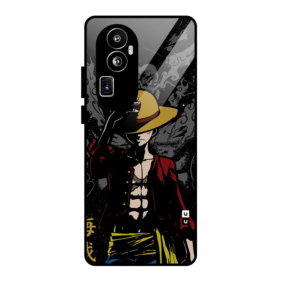 Dark Luffy Art Glass Back Case for Oppo Reno10 Pro Plus