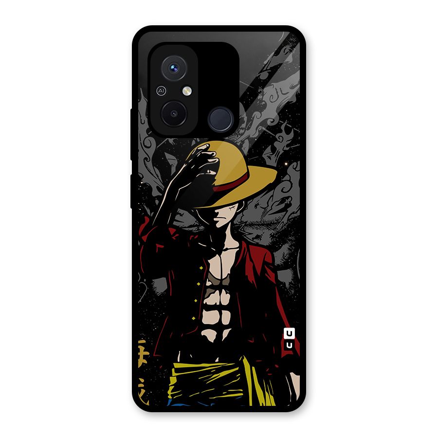 Dark Luffy Art Glass Back Case for Redmi 12C