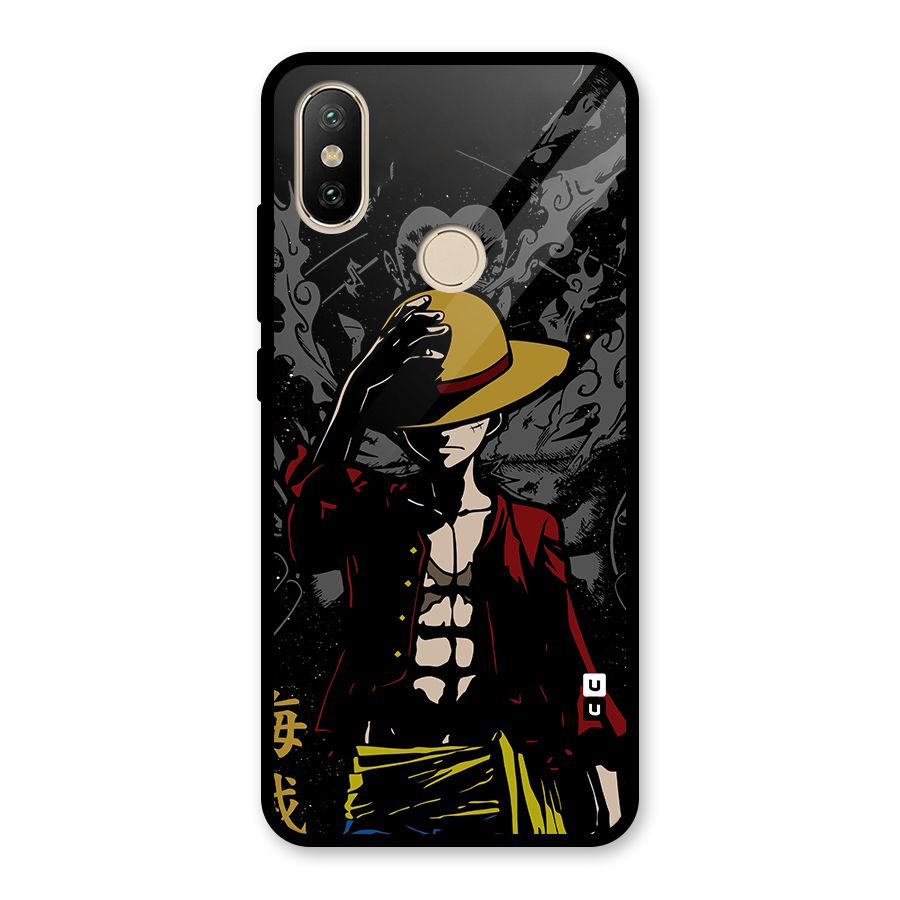 Dark Luffy Art Glass Back Case for Redmi A2