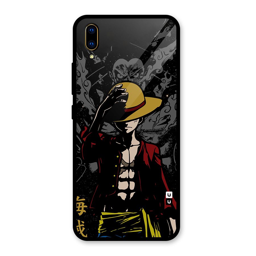 Dark Luffy Art Glass Back Case for Vivo V11 Pro
