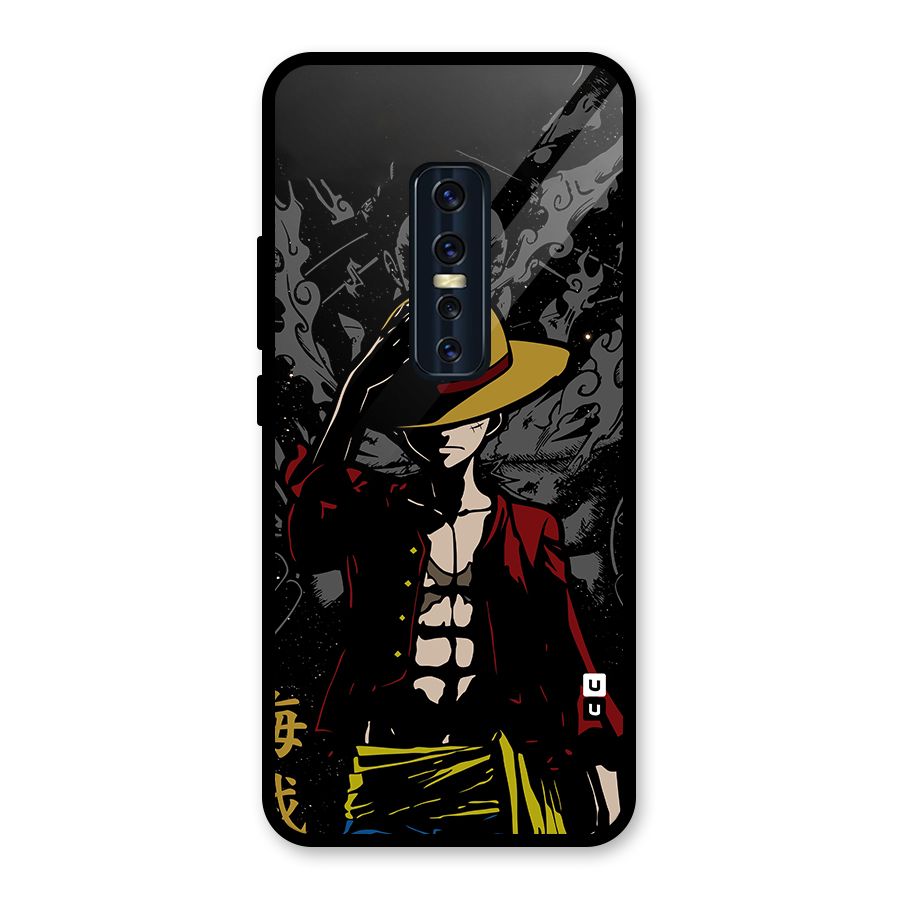Dark Luffy Art Glass Back Case for Vivo V17 Pro