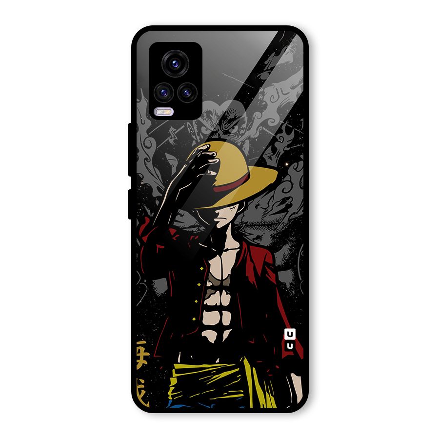 Dark Luffy Art Glass Back Case for Vivo V20 2021