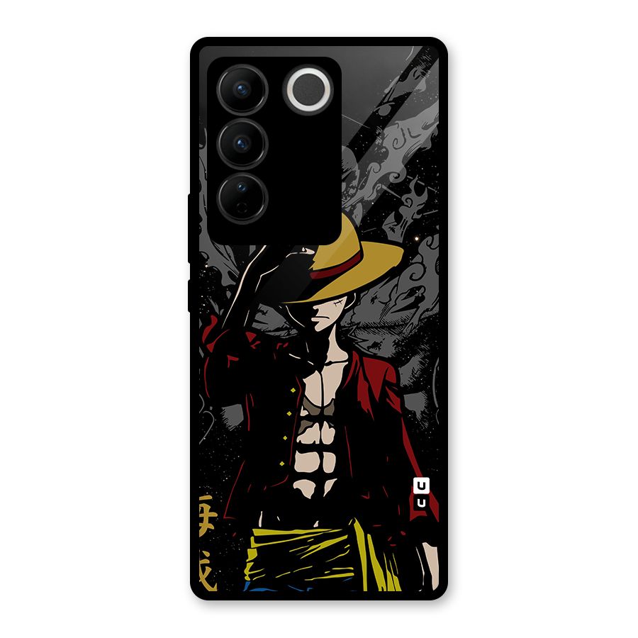 Dark Luffy Art Glass Back Case for Vivo V27