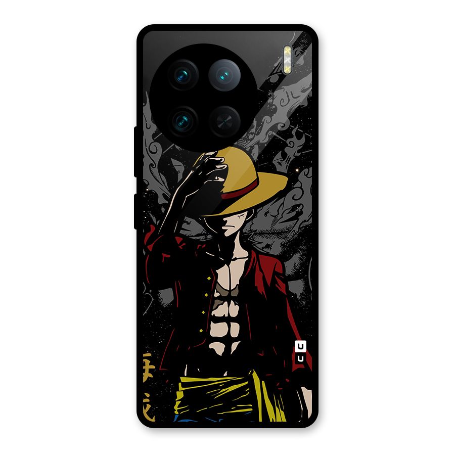 Dark Luffy Art Glass Back Case for Vivo X90 Pro