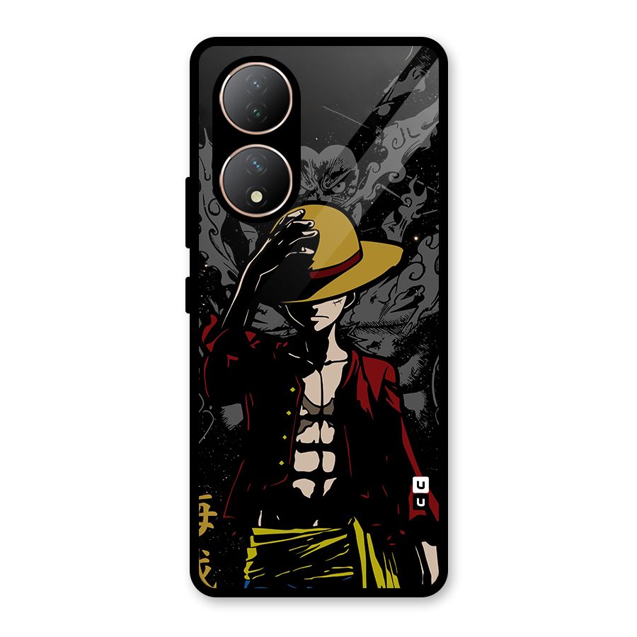 Dark Luffy Art Glass Back Case for Vivo Y100A